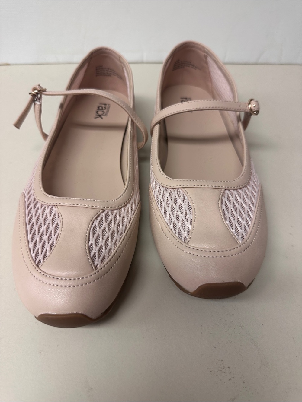 Women’s Mary Jane Flats in Tan with Adjustable Strap